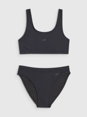 Dziewczęcy strój kąpielowy dwuczęściowy 4F 4FJWMM00UBKSF027 - czarny 4F JUNIOR