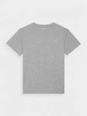 Dziewczęcy t-shirt basic 4F 4FJWMM00TTSHF2332 - szary 4F JUNIOR