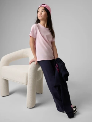 Dziewczęcy t-shirt z nadrukiem 4F 4FJRSS26TTSHF3691 - różowy 4F JUNIOR