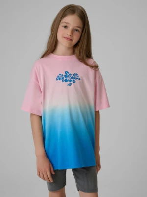 Dziewczęcy t-shirt z nadrukiem 4F 4FJRSS26TTSHF4186 - multikolor 4F JUNIOR