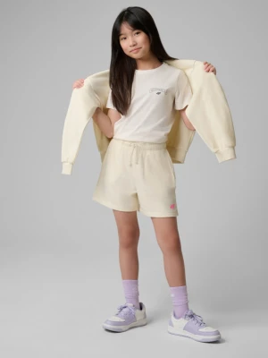 Dziewczęcy t-shirt z nadrukiem 4F 4FJWSS26TTSHF2886 - biały 4F JUNIOR