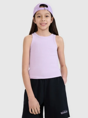Dziewczęcy top basic 4F 4FJWSS25TSLEF111 - różowy 4F JUNIOR