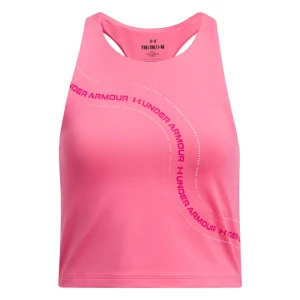 Dziewczęcy top treningowy Under Armour G Motion Branded Crop Tank - różowy