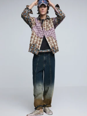 Dżinsowe spodnie ze ściągaczem na dole Desigual