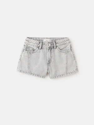 Dżinsowe szorty z przeszyciami szary denim - Dzieci - lata - MANGO KIDS
