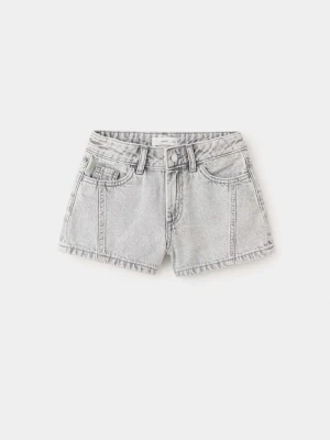 Dżinsowe szorty z przeszyciami szary denim - Dzieci - lata - MANGO KIDS