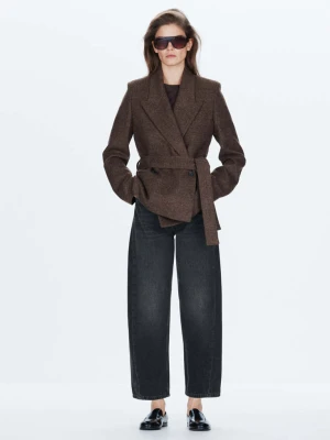 Dżinsy Balloon crop black denim - Kobieta - MANGO