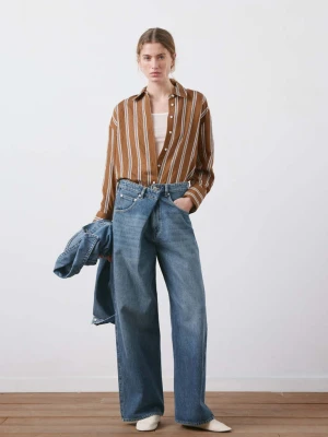 Dżinsy balloon ze średnim stanem średni niebieski - Kobieta - - MANGO