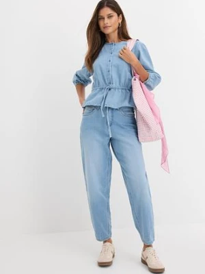 Dżinsy Barrel, high waist, cropped bonprix