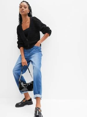 Dżinsy barrel, wysoki stan, z bawełny organicznej bonprix