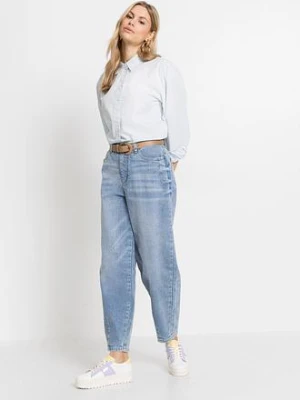 Dżinsy barrel, wysoki stan, z bawełny organicznej bonprix