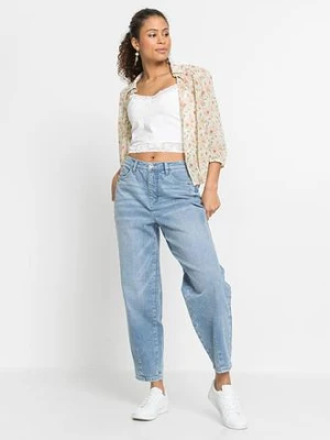 Dżinsy barrel, wysoki stan, z bawełny organicznej bonprix