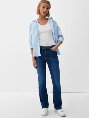 Dżinsy Beverly / Slim Fit / Mid Rise / Bootcut Leg s.Oliver niebieski