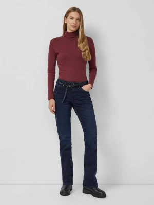 Dżinsy Beverly / Slim Fit / Mid Rise / Slim Bootcut / z paskiem s.Oliver niebieski