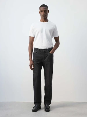 Dżinsy Bob regular fit black denim - Mężczyzna - MANGO MAN
