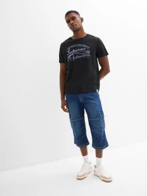 Dżinsy bojówki 3/4 regular fit z prostymi nogawkami bonprix