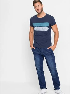 Dżinsy bojówki z elastycznego materiału, regular fit, straight bonprix