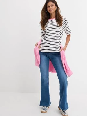 Dżinsy Bootcut, mid waist, bawełna organiczna bonprix