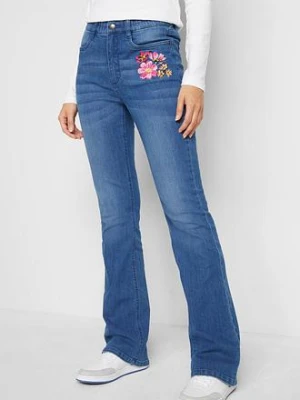 Dżinsy bootcut z wysokim stanem i wygodną talią bonprix