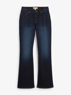 Dżinsy bootcut ze średnim stanem BonPrix niebieski
