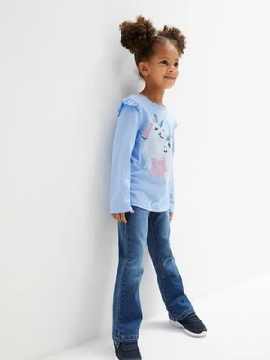 Dżinsy bootcut ze średnim stanem i elastyczną gumką w talii bonprix