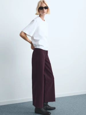 Dżinsy Catherin culotte z wysokim stanem winny - Kobieta - - MANGO