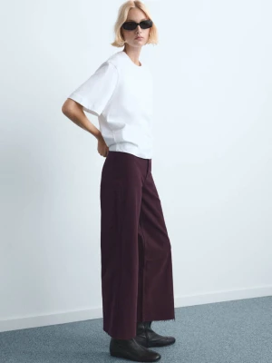 Dżinsy Catherin culotte z wysokim stanem winny - Kobieta - - MANGO