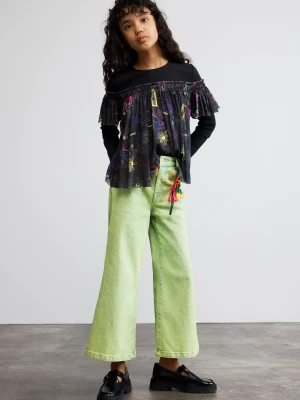 Dżinsy charm Desigual zielony