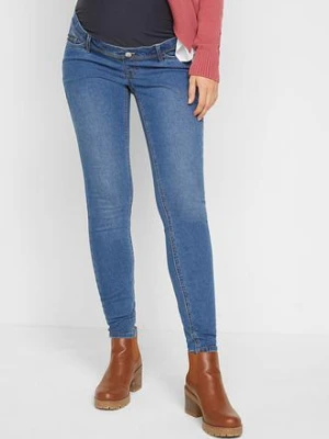 Dżinsy ciążowe, skinny BonPrix niebieski