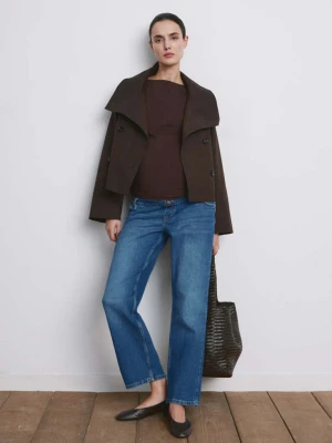 Dżinsy ciążowe z prostymi nogawkami ciemnoniebieski - Kobieta - - MANGO