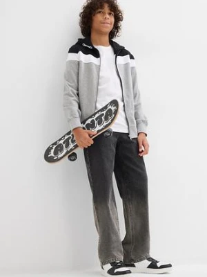 Dżinsy cieniowane, loose fit, straight bonprix