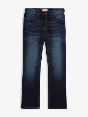 Dżinsy classic fit, z wygodnym pasem, bootcut BonPrix niebieski