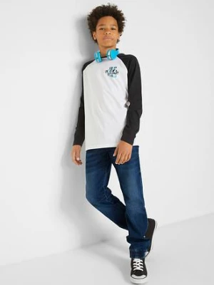 Dżinsy dresowe chłopięce o kroju regular fit, tapered bonprix