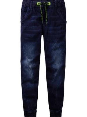 Dżinsy dresowe mid waist z wygodnym paskiem o kroju regular fit bonprix
