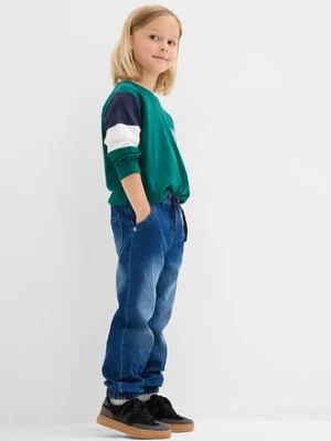 Dżinsy dresowe z gumką w talii, regular fit, prosta nogawka bonprix