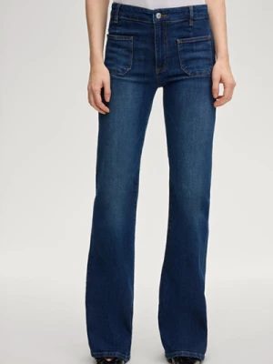 Dżinsy bootcut Elea, wysoki stan, kolor mid blue washed Joop