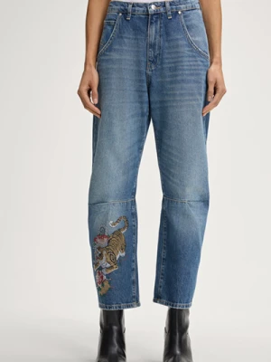 Dżinsy Elsa z szeroką nogawką i wysoką talią w kolorze niebieskiego denimu Joop