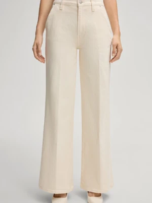 Dżinsy Evi z szerokimi nogawkami i wysokim stanem w kolorze kremowym Joop