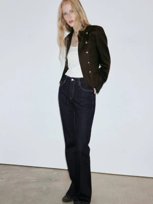 Dżinsy flare high waist niebieski - Kobieta - MANGO