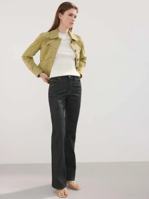 Dżinsy flare ze średnim stanem czarny - Kobieta - - MANGO