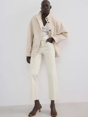 Dżinsy flare ze średnim stanem kremowy / écru - Kobieta - - MANGO