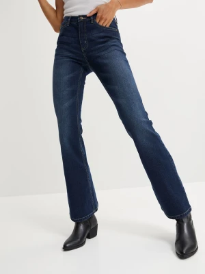 Dżinsy Flared high-waist bonprix
