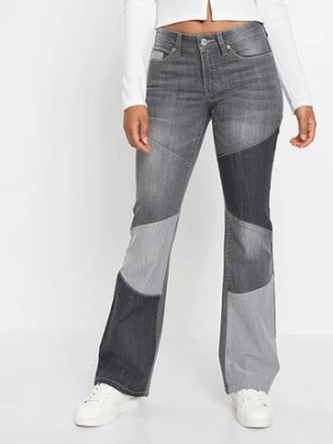 Dżinsy Flared mid waist bonprix