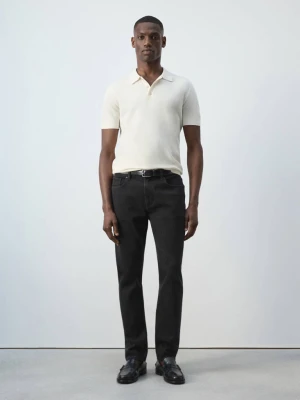 Dżinsy Jan slim fit black denim - Mężczyzna - - MANGO MAN