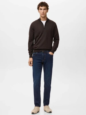 Dżinsy Jan slim fit ciemnoniebieskie niebieski - Mężczyzna - - MANGO MAN