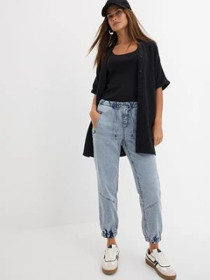 Dżinsy jogger mid waist, ze stretchem bonprix