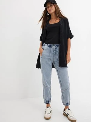 Dżinsy jogger mid waist, ze stretchem bonprix