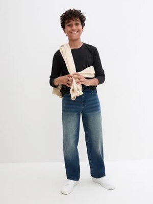 Dżinsy loose fit z regulowaną talią, prosta nogawka bonprix