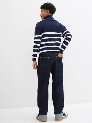 Dżinsy loose fit ze stretchem, regulowany pas, prosta nogawka bonprix