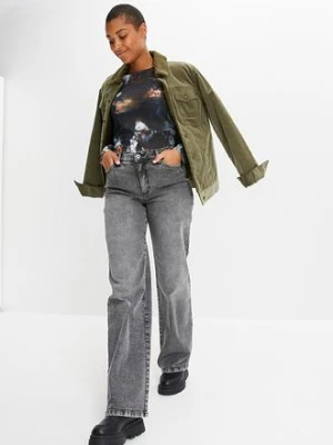 Dżinsy Marlena z ćwiekami, high waist bonprix